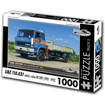 Puzzle RETRO-AUTA TRUCK č.2 Liaz 110.031 valník s rukou HR 3001 1985-1993 1000 dílků