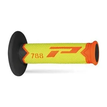PROGRIP gripy PG788 OFF ROAD (22+25mm, délka 115mm) barva oranžová fluo/žlutá fluo/černá (