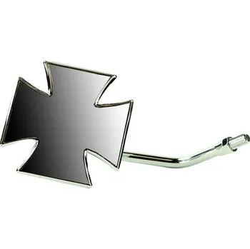 Zrcátko pro motocykl Univerzální zrcátka maltézský kříž, chromová, M10