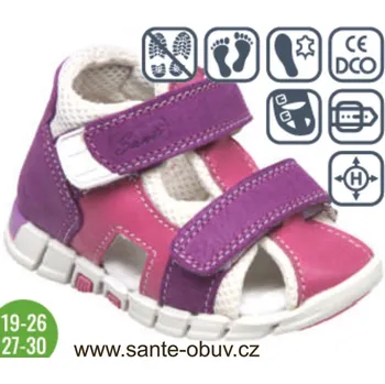 Dámská zdravotní obuv SANTÉ N/810/402/75/45 FIALOVÁ zdravotní obuv vel.27-30, fialová - 30
