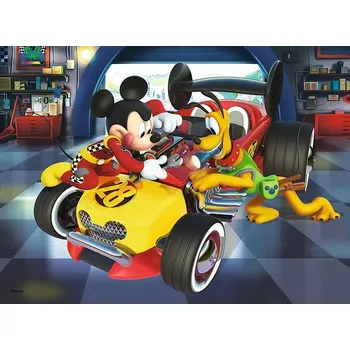 Puzzle TREFL puzzle MICKEY MOUSE: příprava na závod, 20 dílků