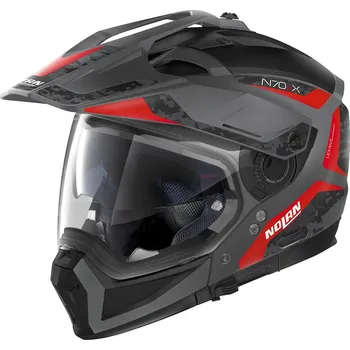 Auto-moto Moto helma Nolan N70-2 X Torpedo N-Com Flat Lava Grey 42, XL