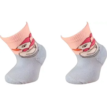 Kojenecké oblečení Trepon Dětské bavlněné ponožky KAČKA - růžové 16-18