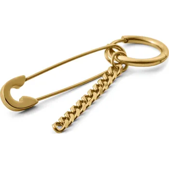Náušnice Floyd náušnice kroužek spínací špendlík ve zlaté barvě - Otsu