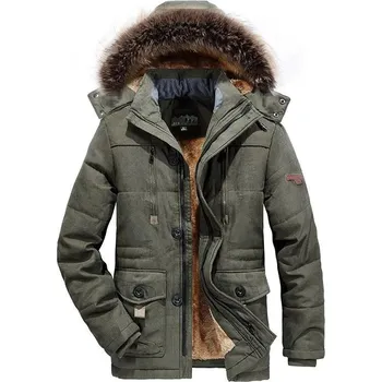 Pánský zimní kabát Pánská zimní bunda ND782 Barva: Zelená, Velikost: 4XL