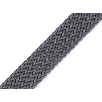 Splétaný popruh šíře 32 mm, barva 16 šedá hematit
