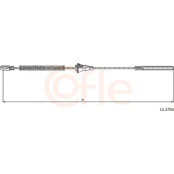 Lanko parkovací brzdy Tažné lanko, parkovací brzda COFLE 11.5754
