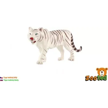 Figurka ZOOted Tygr indický bílý zooted plast 14cm