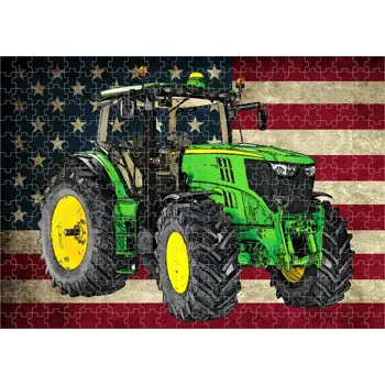 Puzzle Puzzle s traktorem John Deere (puzzle traktory)
