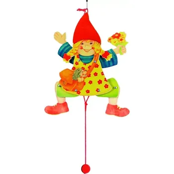 Dětské zboží Dřevěná tahací hračka Jumping Jack – holka GOKI