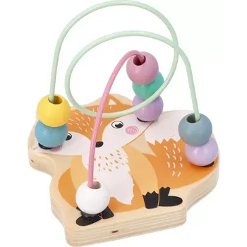 Dřevěná hračka Adam Toys edukační labyrint Liška oranžový