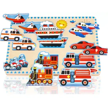Puzzle Dřevěné zvukové puzzle vozidla