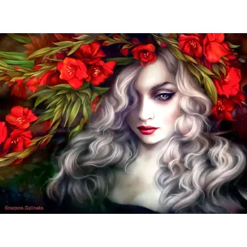 Puzzle Anatolian puzzle Žena v květech 1000 dílků