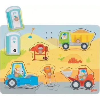 Dřevěná hračka Goki muzikální Na stavbě 6ks