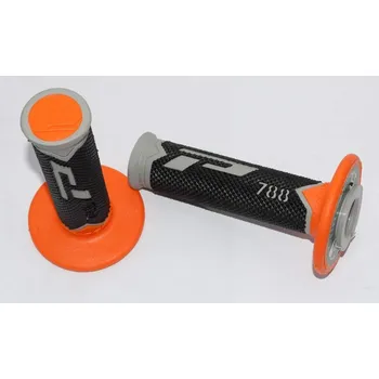 PROGRIP gripy PG788 OFF ROAD (22+25mm, délka 115mm) barva šedá/oranžová/černá (trojdílné)