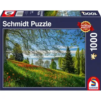 Puzzle SCHMIDT Kvetoucí tulipány na ostrově Mainau 1000 dílků