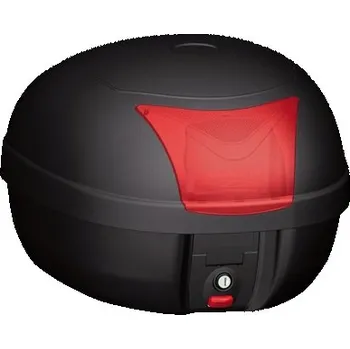 Zavazadlo na motocykl Kappa K28 - černý nelakovaný kufr topcase (28 l) na motorku a skůtr monolock
