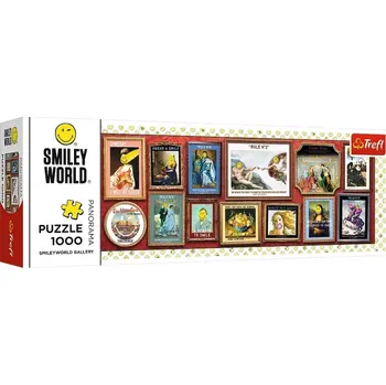 Puzzle TREFL Panoramatické Smiley: Galerie 1000 dílků