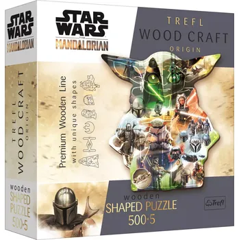 Puzzle TREFL Wood Craft Origin The Mandalorian: Záhadný Grogu 505 dílků
