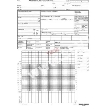 Tiskopis DITIS Anesteziologický záznam (list A4)