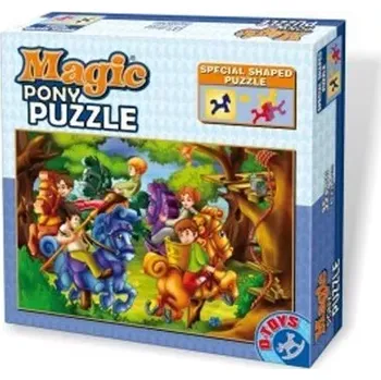 Puzzle D-Toys Poníkové Rytíři 35 dílků