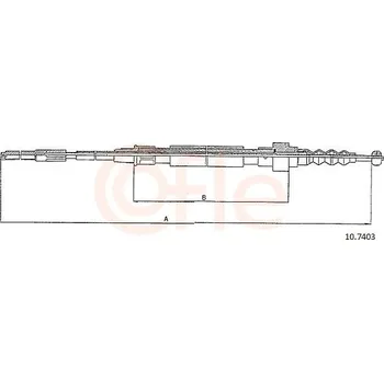 Brzdový systém Tažné lanko, parkovací brzda COFLE 92.10.7403