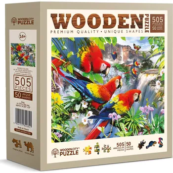 Puzzle Dřevěné puzzle Ostrov papoušků 505 dílků WOODEN CITY