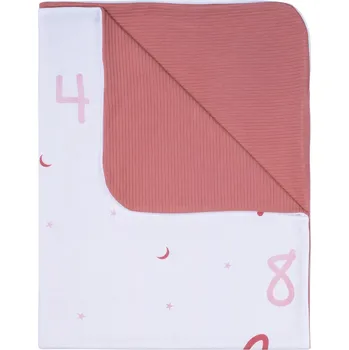 Dětská deka BUBABA Deka Můj první rok růžovobílá