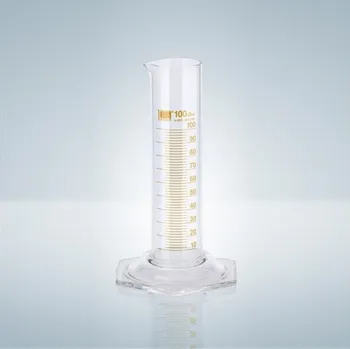 Odměrný válec Hirschmann Laborgeräte Odměrný válec třídy B, nízký/široký, hnědý potisk Objem: 500 ml