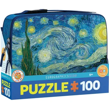 Puzzle Puzzle ve svačinovém boxu – Hvězdná noc 100 dílků EUROGRAPHICS