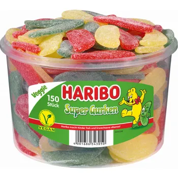 Bonbon Haribo Saure gurken dóza 1350g