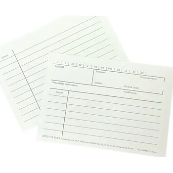 Tiskopis DITIS Evidenční štítek (karta A6)