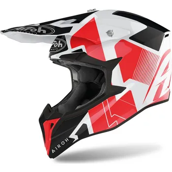 Helma na motorku Airoh 2023 motokros helma WRAAP Raze červená / lesklá,velikost XL