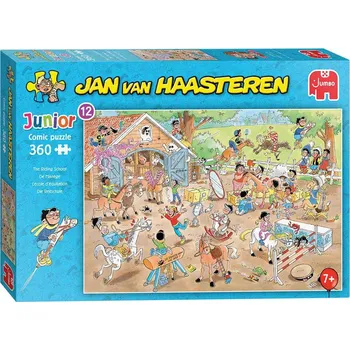 Puzzle JUMBO puzzle Jan van Haasteren Junior: jezdecká škola, 360 dílků