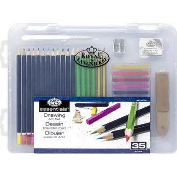 Výtvarná sada ROYAL & LANGNICKEL kreslicí sada v plastovém boxu, 35 dílů