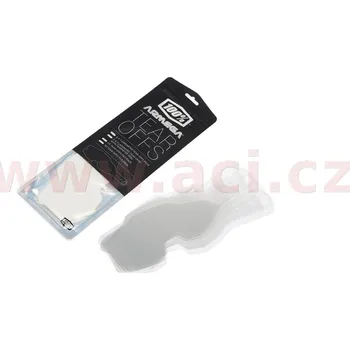 Motocyklové brýle 100percent strhávací slídy plexi LAMINOVANÉ S TĚSNĚNÍM pro brýle 100% ARMEGA 2X7 vrstev v balení, čir