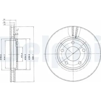 Brzdový kotouč Brzdový kotouč DELPHI BG3383