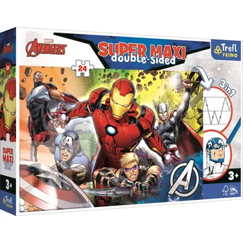 Puzzle Puzzle super maxi oboustranné 24 dílků – MARVEL AVENGERS