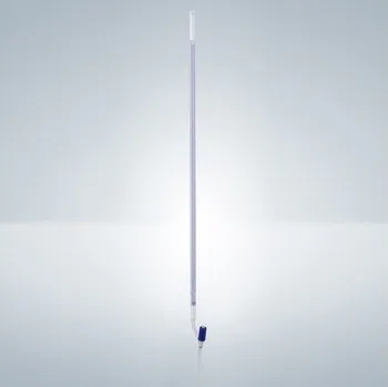 Odměrný válec Hirschmann Laborgeräte Byreta postr. B, modrý Schellbach, ventil Objem: 25 ml