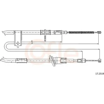 Brzdový systém Tažné lanko, parkovací brzda COFLE 92.17.2519