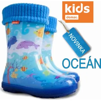 Dívčí holínky DEMAR dětské holínky Hawai LUX EX 0449 EG oceán vel.28-35, EG ocean - 34-35