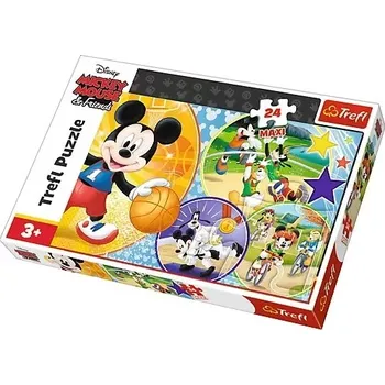 Puzzle Trefl Mickey Mouse sportuje MAXI 24 dílků