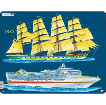 Puzzle Puzzle LARSEN Lodě - minulost a současnost, 20 dílků