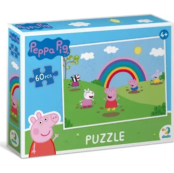 Puzzle DODO Prasátko Peppa Duhové radovánky 60 dílků