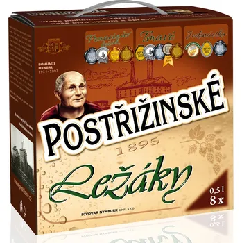 Pivo Postřižinské ležáký 8 x 0,5 l (3x Francinův ležák 12 0,5 l, 2x Tmavé 11 0,5 l, 3x Jedenáctka 11 0,5