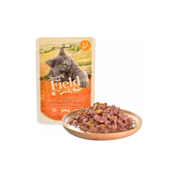 Krmivo pro kočku Kapsička Sam's Field True Meat Fillets Chicken with Pumpkin pro kočky 85 g