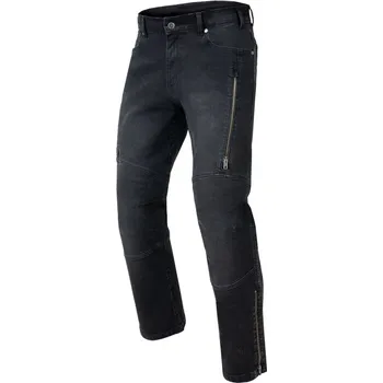 Moto kalhoty Rebelhorn HAWK III WASHED černé jeans kevlarové kalhoty, 42/34