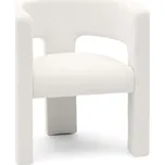 Bílé designové křeslo ALPAH B