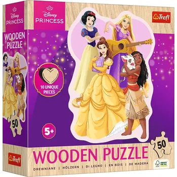 Puzzle Dřevěné puzzle 50 dílků Disney Princezny