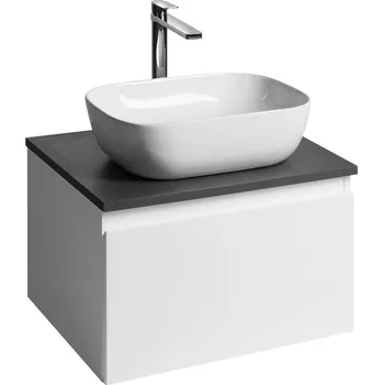 Koupelnový nábytek Altair skříňka s deskou 62,5 cm, bílá/antracit břidlice AI267-03